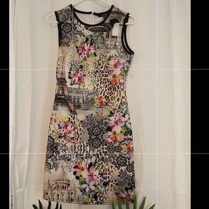 sleeveless dress with flowers